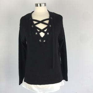 Simply Vera Vera Wang Black Pullover Sweater